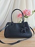 Кожаная сумка Bottega Veneta Basket 30x20 см - Black