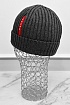 Мужская шапка Prada серого цвета