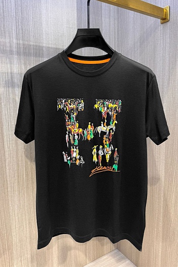 Мужская футболка Hermes Premium - Black   