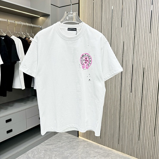 Белая оверсайз футболка Chrome Hearts Premium   