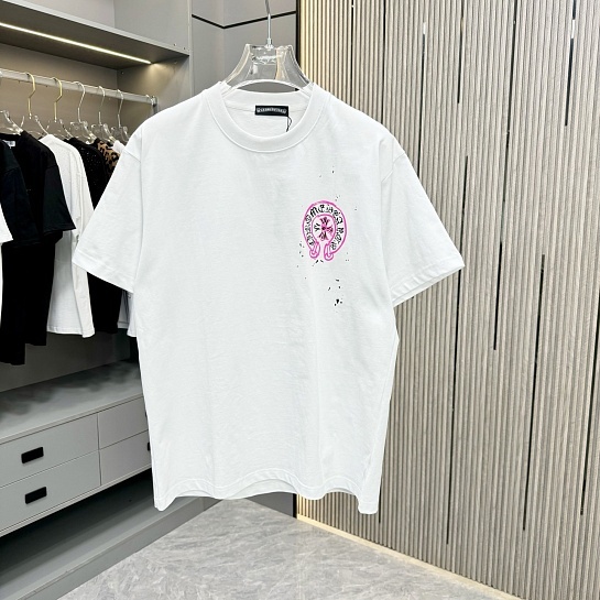 Белая оверсайз футболка Chrome Hearts Premium