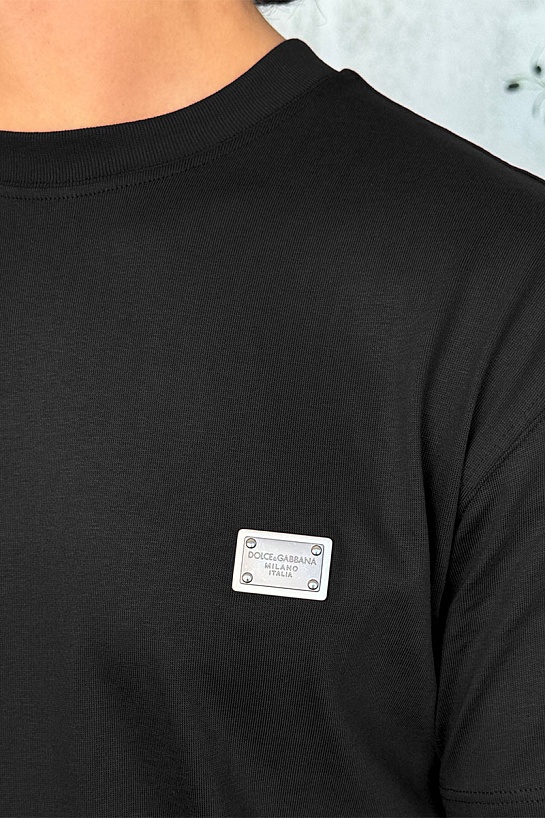Костюм чёрного цвета Dolce & Gabbana logo-plaque
