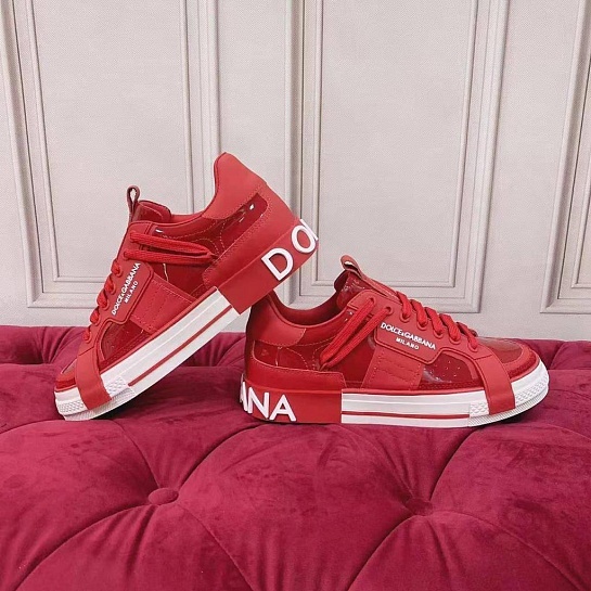 Женские кроссовки Dolce & Gabbana Custom 2.Zero - Red