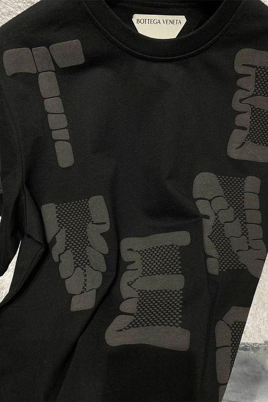 Чёрная оверсайз футболка Bottega Veneta