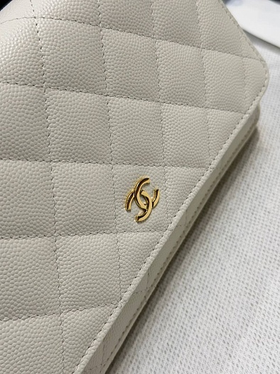 Кожаная сумка Chanel Wallet on Chain premium 19x12x4 см   