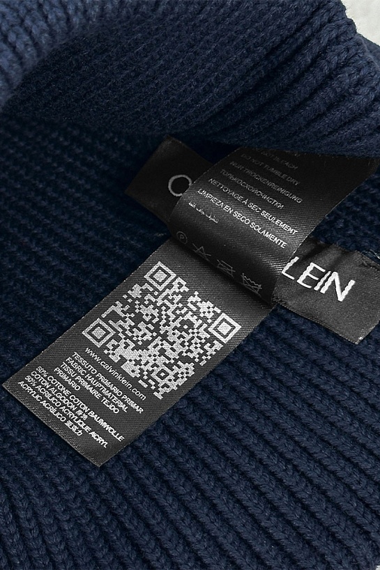 Синяя шапка Calvin Klein Jeans monologo patch