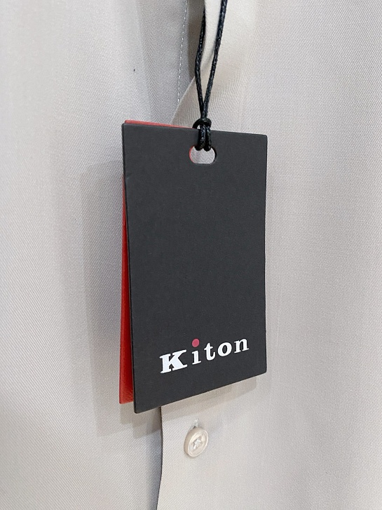 Мужская серая рубашка Kiton premium