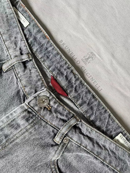 Мужские джинсы Brunello Cucinelli Premium Leisure Fit - Light Grey
