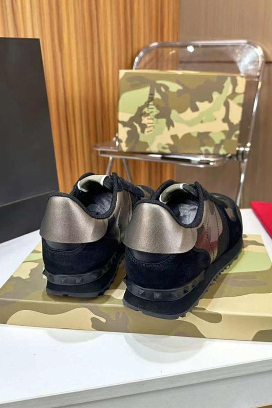 Комбинированные кроссовки Valentino Rockrunner - Black / Grey