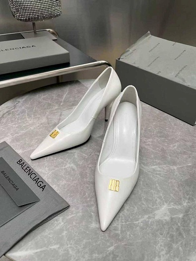 Женские кожаные туфли на каблуке Balenciaga premium   