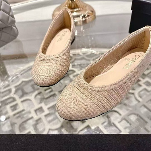 Женские балетки Chanel Premium - Beige   