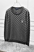 Мужская кофта серого цвета Louis Vuitton Damier embossed logo