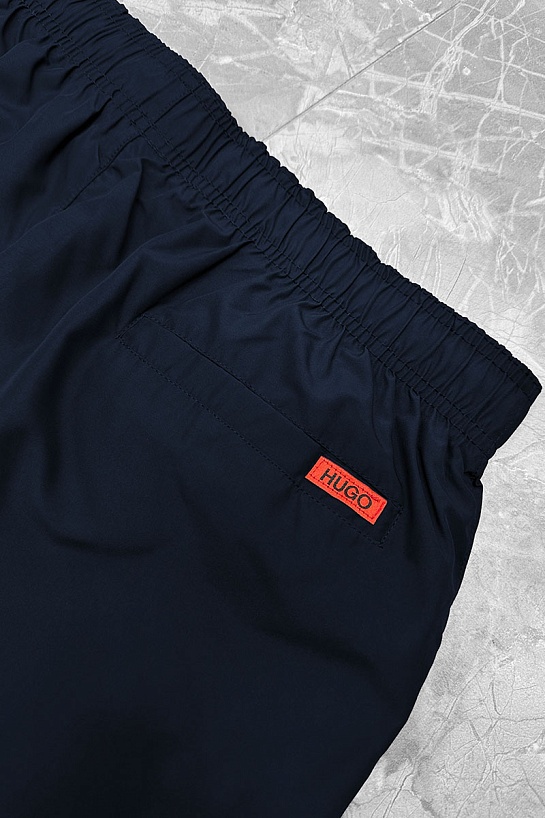 Мужские тёмно-синие шорты Hugo Boss logo-print