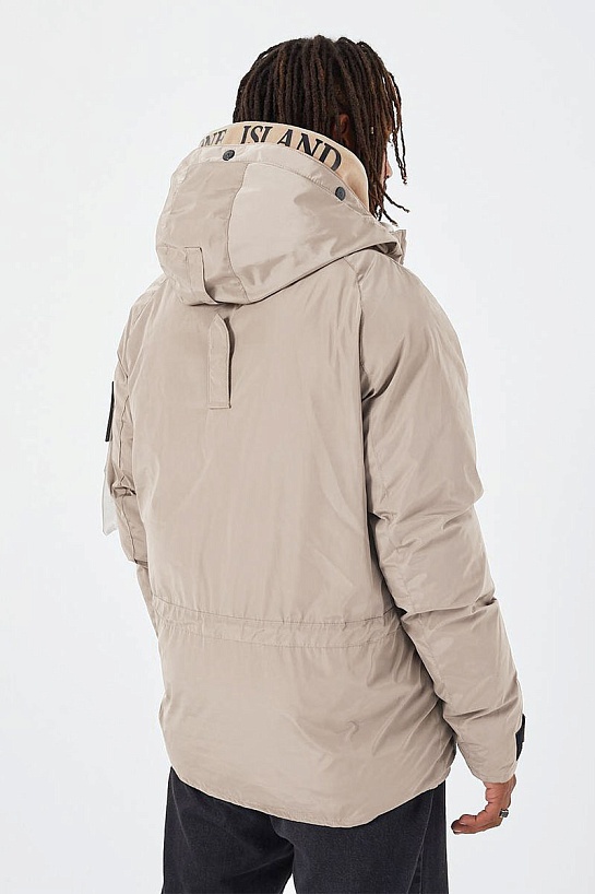 Парка бежевого цвета Stone Island compass-patch