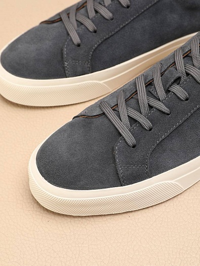 Мужские замшевые кроссовки Brunello Cucinelli   