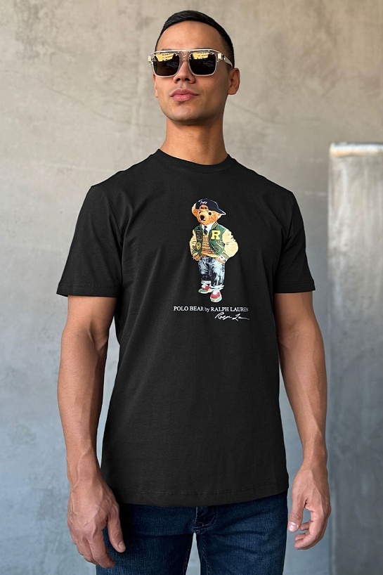 Мужская футболка Роlо Ralрh Lаurеn Varsity Bear - Black