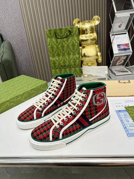 Мужские кроссовки Gucci Tennis 1977 high-top - Red