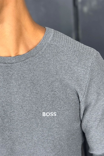 Мужская кофта Hugo Boss серого цвета   