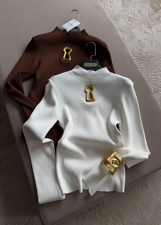 Белый женский лонгслив Schiaparelli