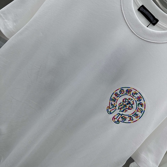 Белая оверсайз футболка Chrome Hearts Premium