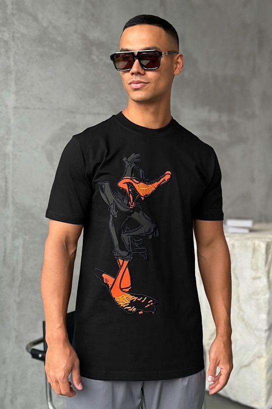 Мужская чёрная футболка Iceberg x Looney Tunes