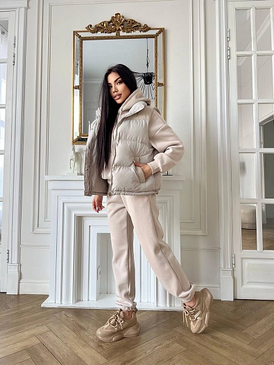 Женский костюм тройка Brunello Cucinelli Premium - Beige   