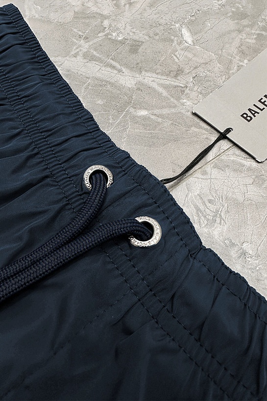 Тёмно-синие шорты Balenciaga Political Campaign logo