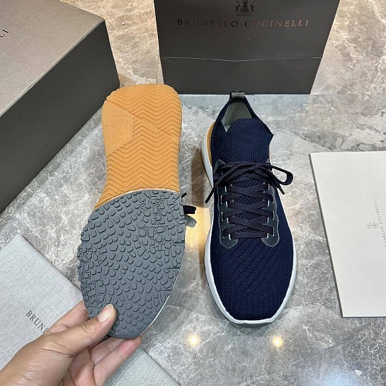 Мужские кроссовки Brunello Cucinelli knitted - Navy