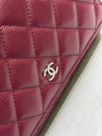 Кожаная сумка Chanel Wallet on Chain premium 19x12x4 см   