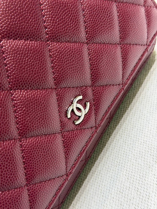 Кожаная сумка Chanel Wallet on Chain premium 19x12x4 см