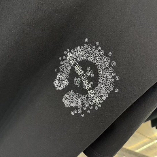 Чёрная оверсайз футболка Chrome Hearts Premium