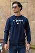 Синий свитшот Tommy Hilfiger logo-print