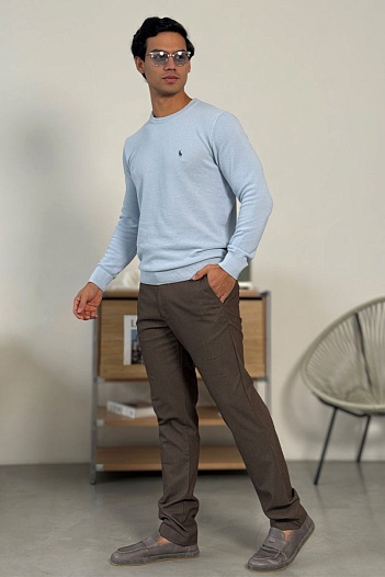 Мужские брюки Hugo Boss бежевого цвета   