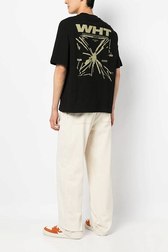 Чёрная оверсайз футболка Off-White Splash Arrow