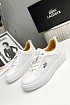 Кожаные кроссовки Lacoste logo-plaque - White