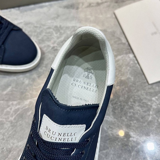Мужские кроссовки Brunello Cucinelli nubuck calfskin - Navy