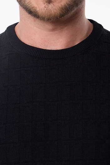 Мужской джемпер Tommy Hilfiger logo-embroidered - Black   