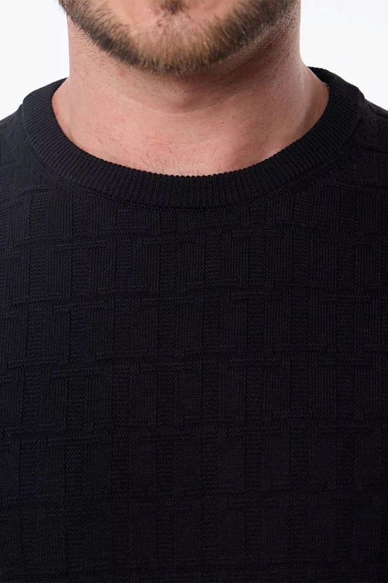 Мужской джемпер Tommy Hilfiger logo-embroidered - Black