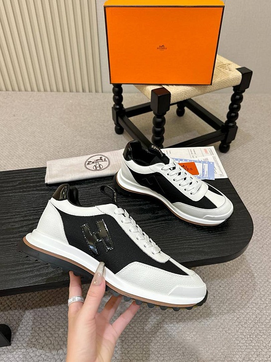 Мужские комбинированные кроссовки Hermes