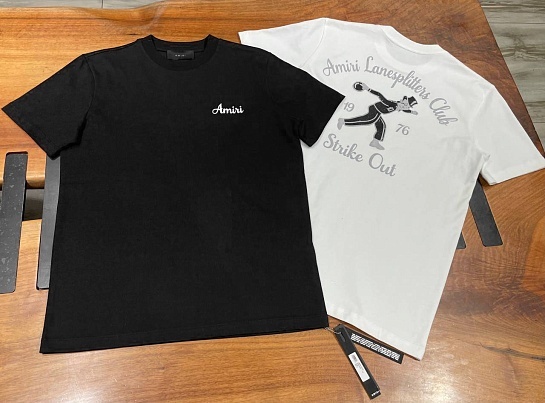 Мужская белая футболка Amiri Lanesplitters