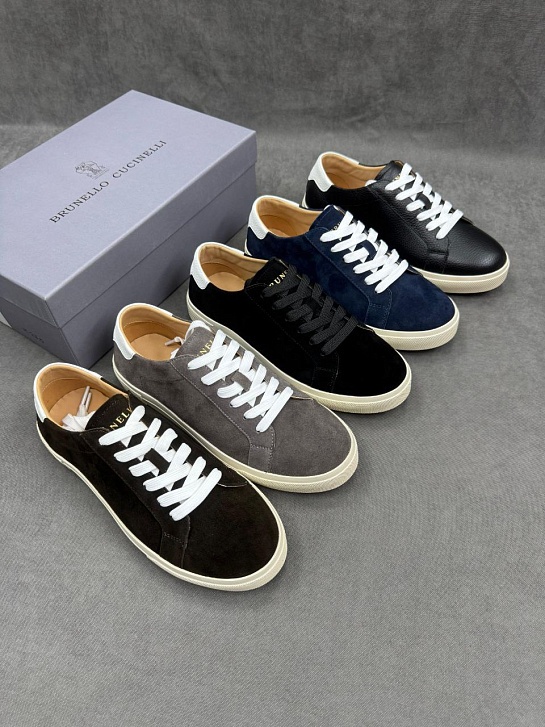 Мужские замшевые кроссовки Brunello Cucinelli