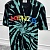 Мужская чёрная футболка Kenzo Logo Tie-Dye