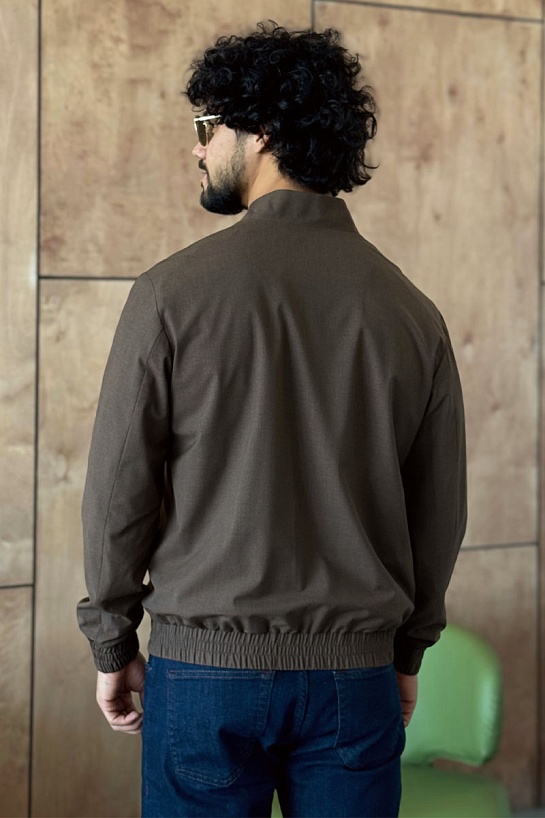 Мужской бомбер Zegna коричневого цвета