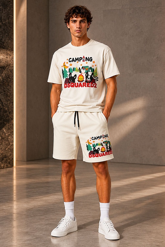 Мужская футболка Dsquared2 "Camping" - White