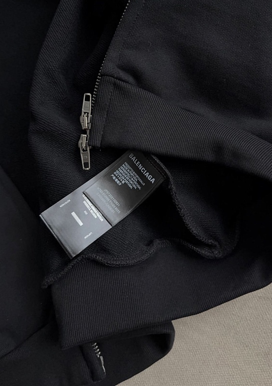 Женская кофта на молнии Balenciaga чёрного цвета