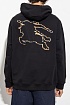 Чёрное худи Burberry Ekd Inlay 'Marks'