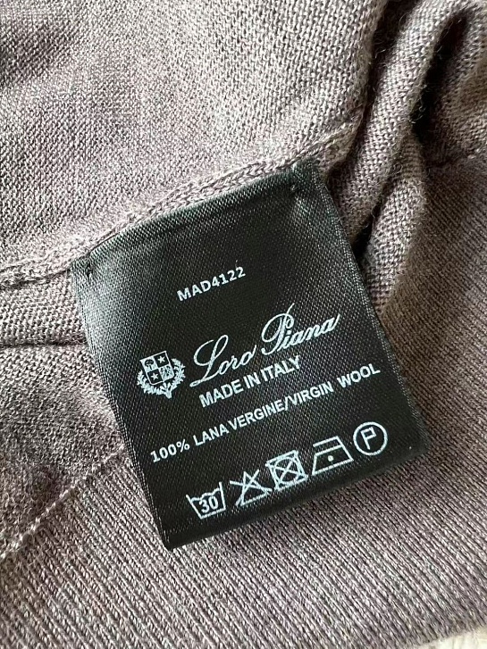 Поло с длинным рукавом Loro Piana Premium - Gray Coffee
