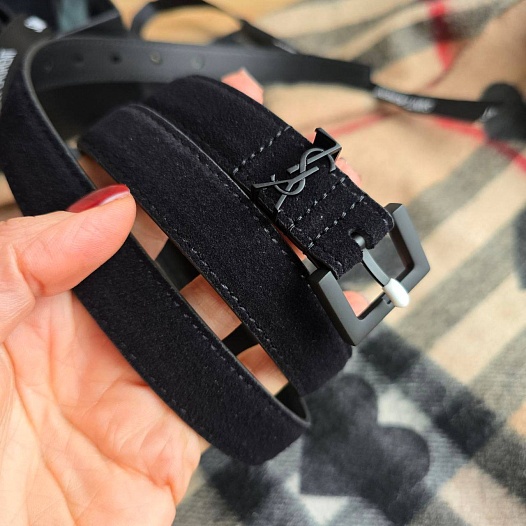 Замшевый ремень Yves Saint Laurent   