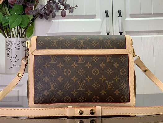 Женская кожаная сумка Louis Vuitton Dauphine Soft GM Premium 30x22x10 см   