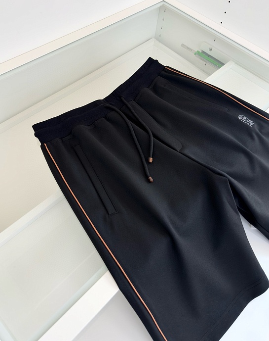 Мужские чёрные шорты Brunello Cucinelli Premium